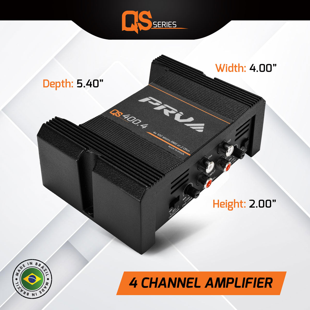 PRV Audio QS400.4 | 4-Channel Full Range Amplifier 2-Ohm PRV Audio