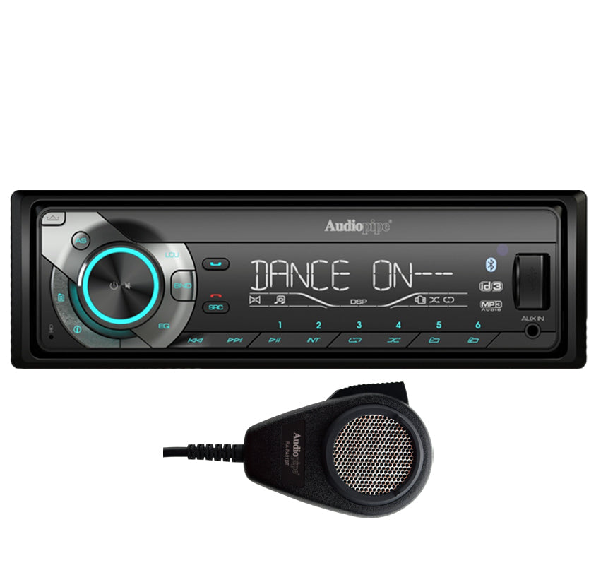 Single DIN Receiver with Bluetooth and PA Mic (RA-PA91BT) Audiopipe