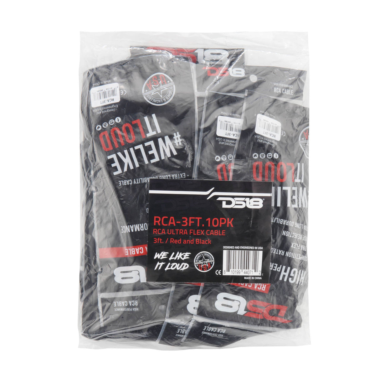 3 ft Ultra Flex 100% OFC RCA Cable Wire – 10-Pack