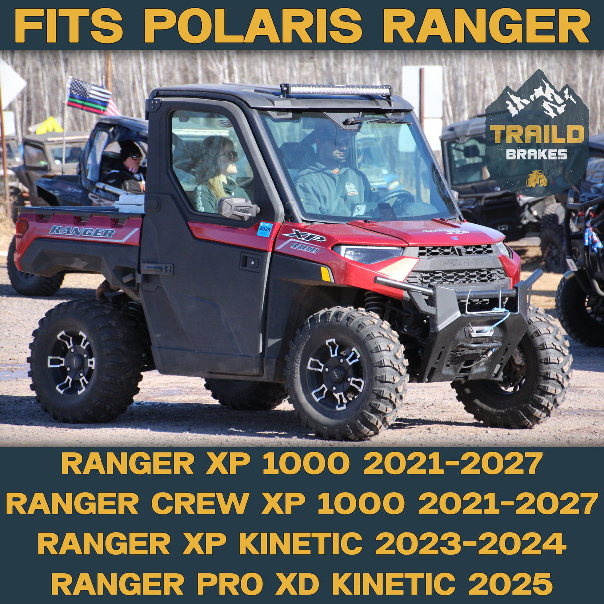 Polaris Ranger XP 1000 / XP Kinetic 2021-2027 Ridge Rider Disc Brake Rotor Kit Traild