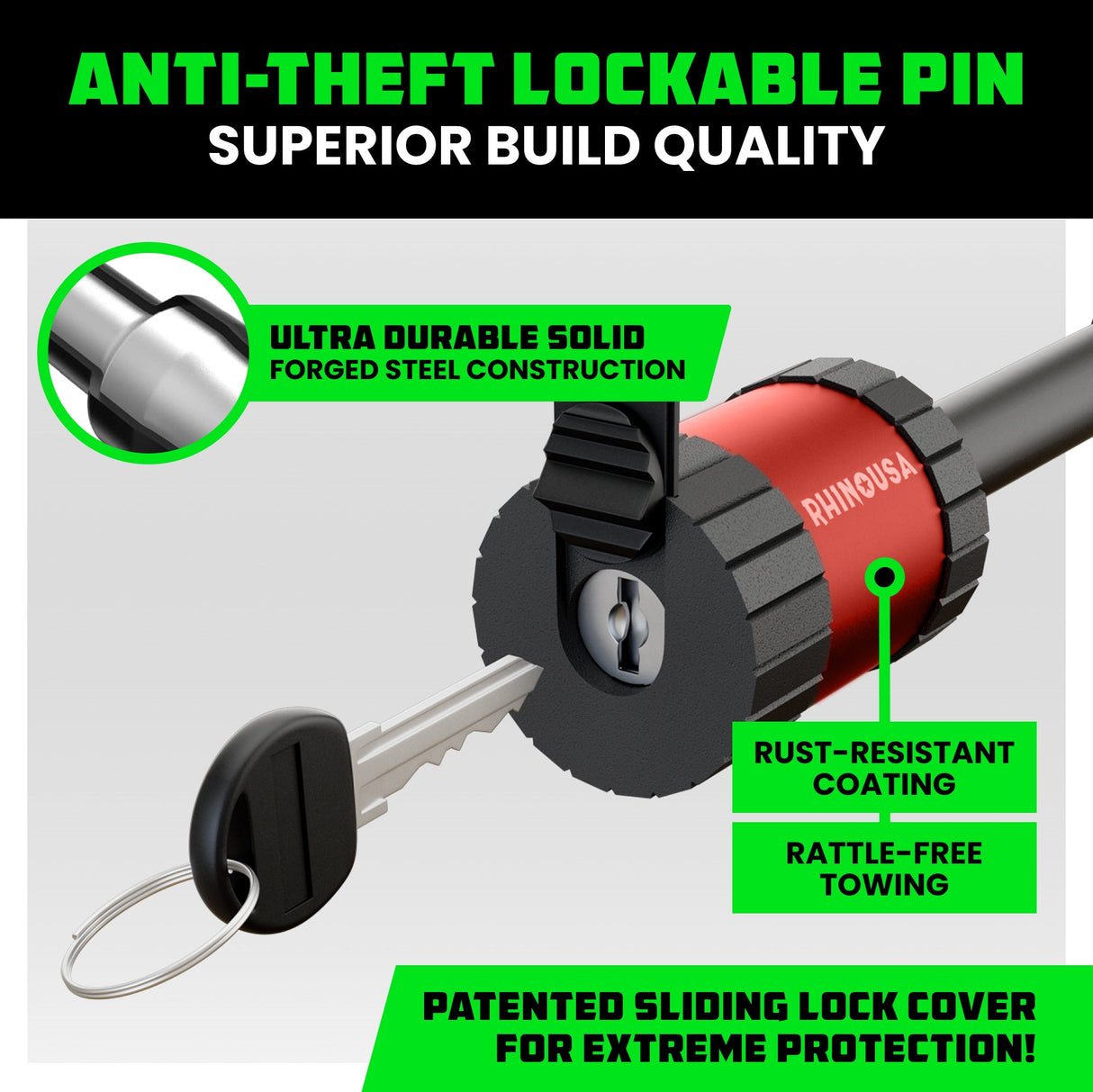2" Locking Trailer Hitch Pin
