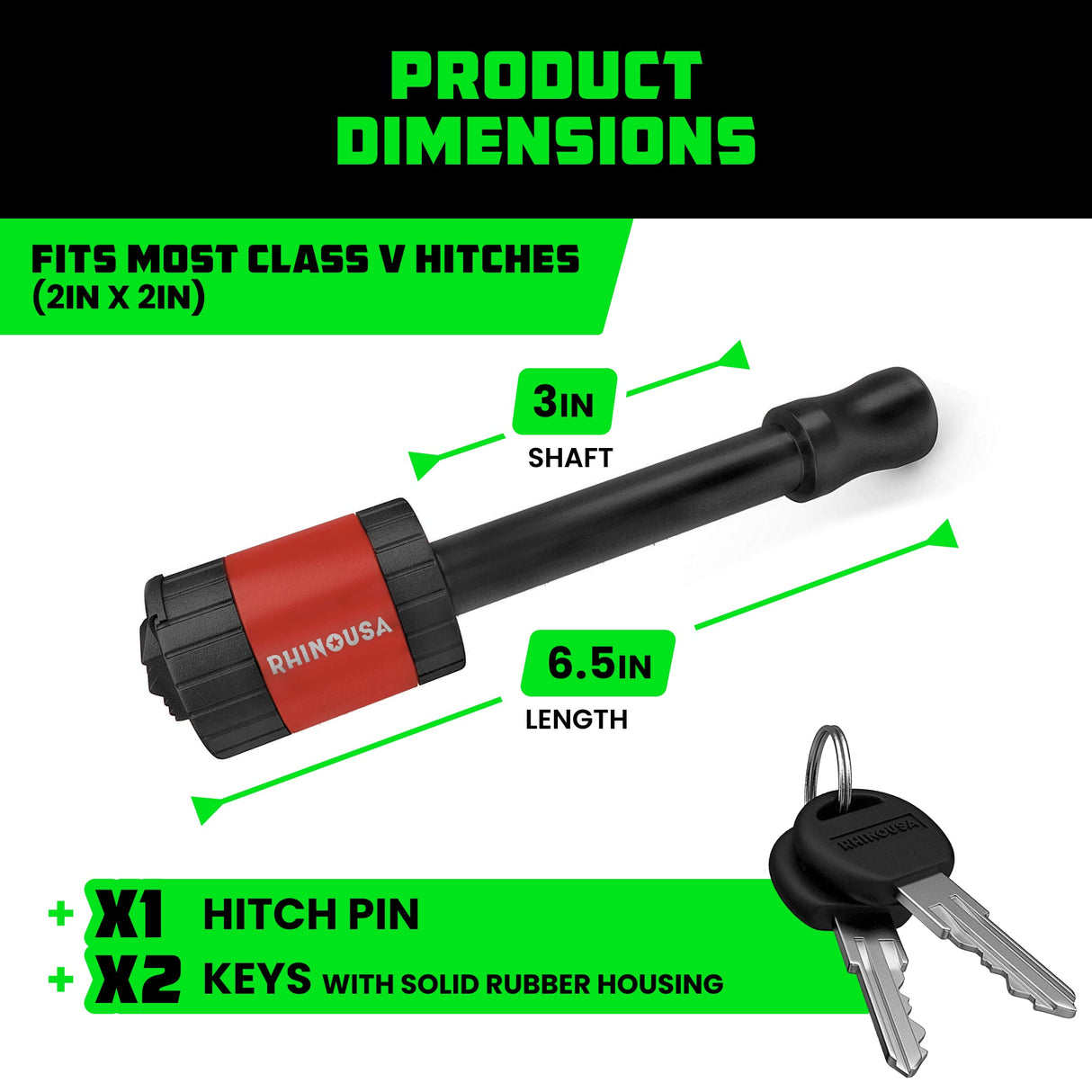 2" Locking Trailer Hitch Pin