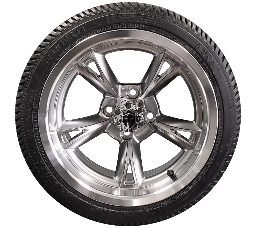 Empire Rodder 14x7 | -25 Offset Wheels with 205/40-R14 Radial Tires