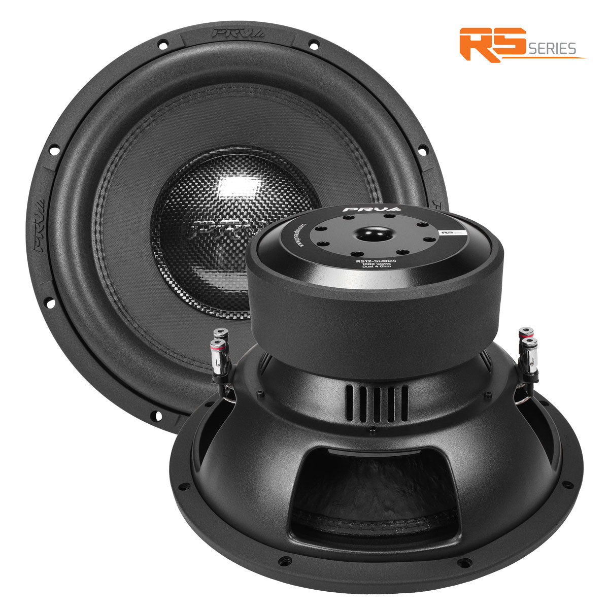 RS12-SUBD4 PRV 12” Car Subwoofer Dual 4 Ohm 1000 Watts PRV