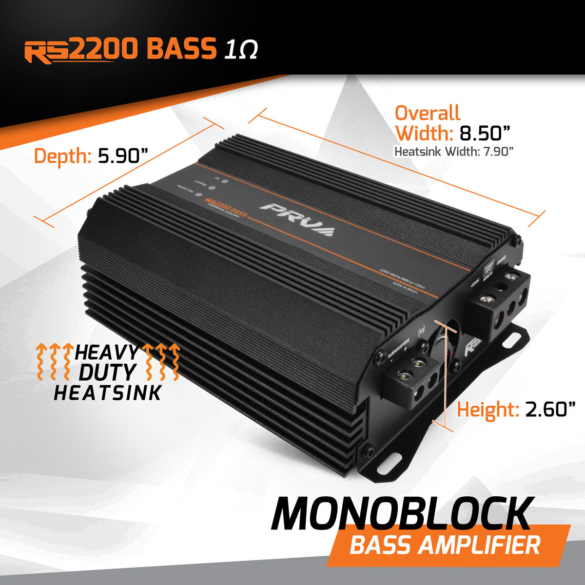 PRV RS2200 BASS 1 Ohm Amplifier PRV Audio
