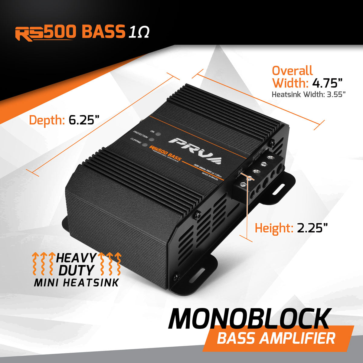 PRV RS500 BASS 1 Ohm Amplifier PRV Audio