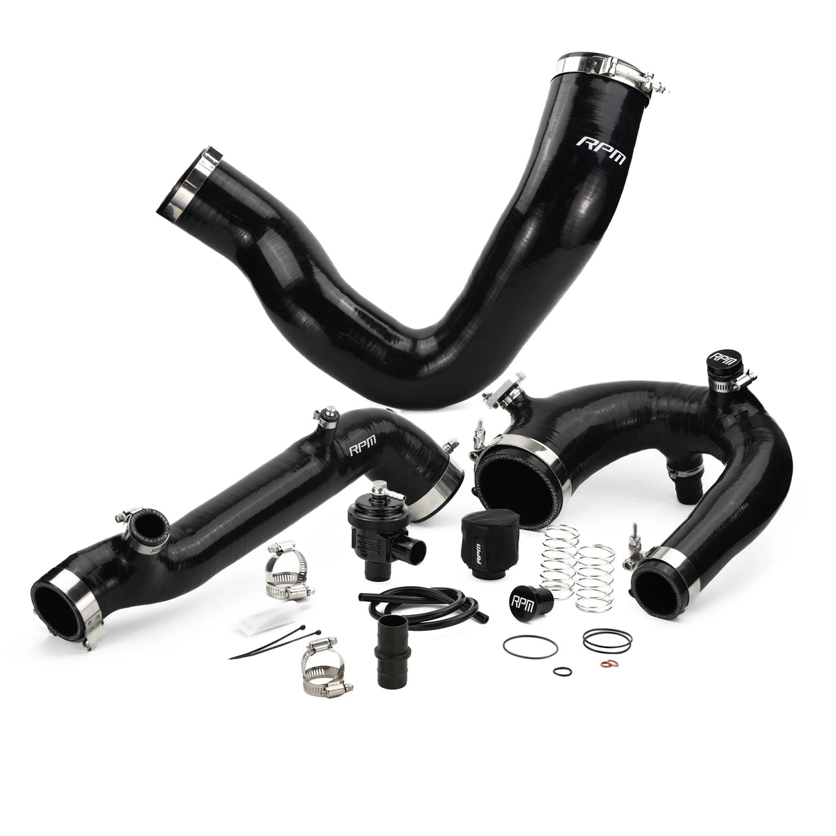 RPM Polaris RZR Turbo R & PRO XP/S Turbo Silicone Intake J-Tube, Charge Tube W/ BOV, & Intake Tube KIT