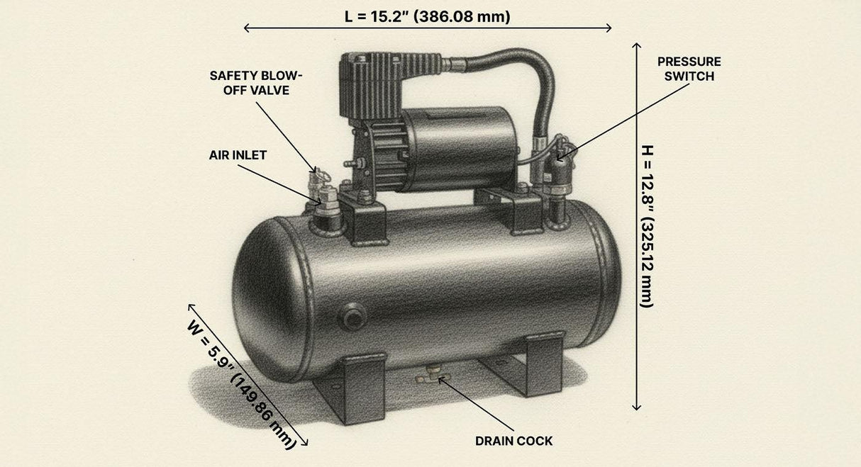 Bullet Air Horn Kit HornBlasters