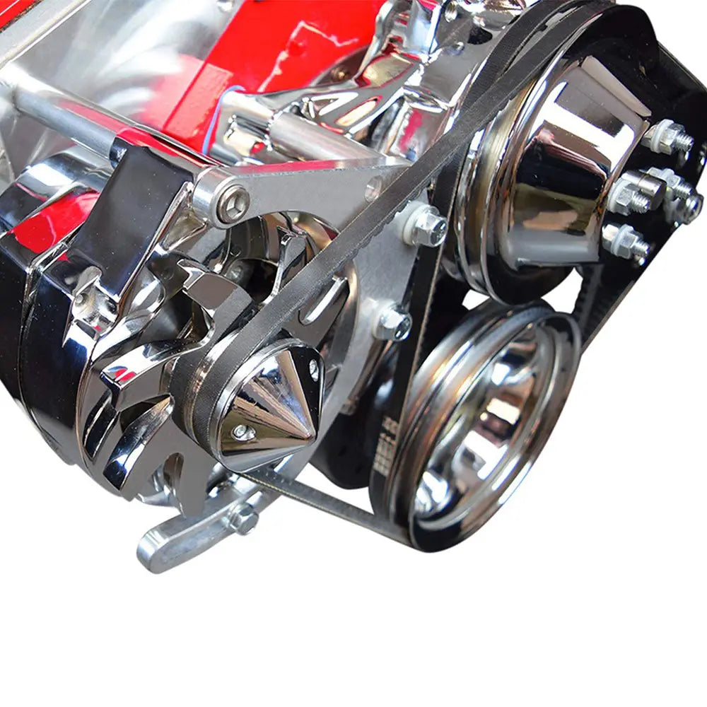 SBC Low Mount Adjustable Alternator Bracket for SBC 305, 327, 350 5.0L 5.7L V8 with Long Water Pump (V-Belt)