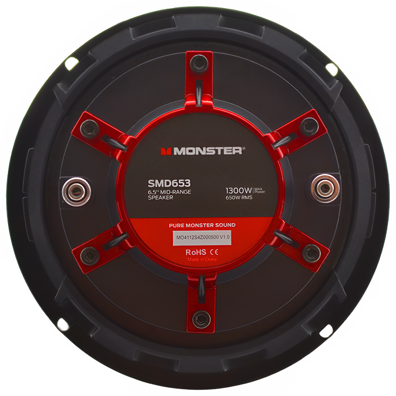 Monster SMD653 6.5" 650W RMS Midrange Speaker w/ Horn 8-Ohm (Single) Monster Audio