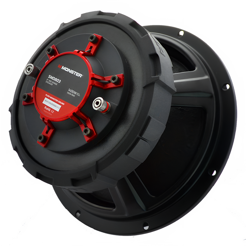 Monster SMD803 8" 700W RMS Midrange Speaker w/ Horn 8-Ohm (Single) Monster Audio
