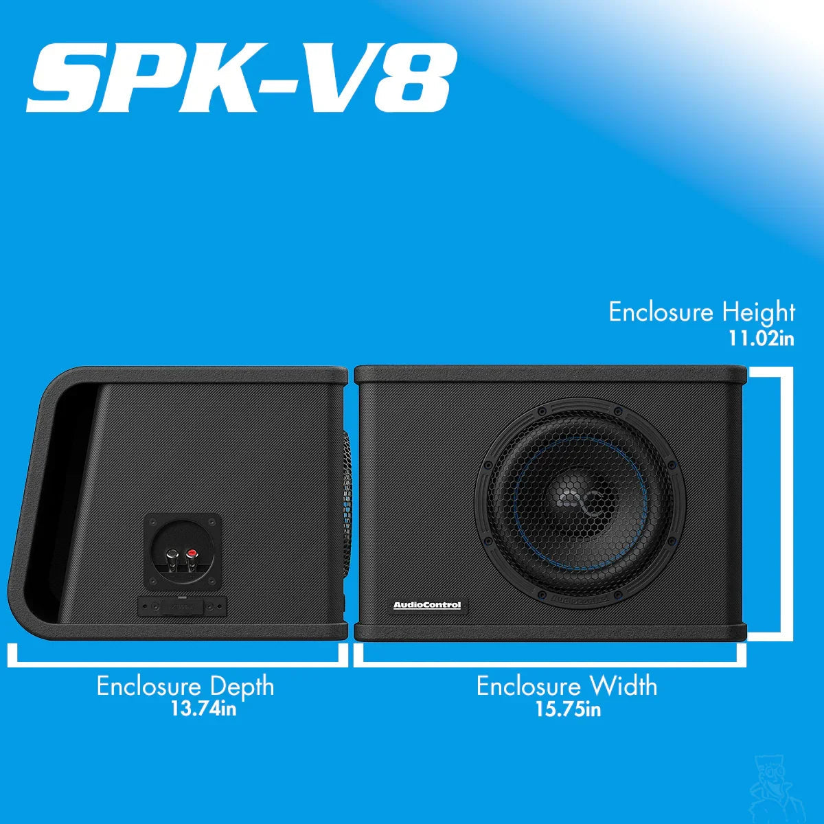 AudioControl Spike Series 8"/10"/12" Vented Subwoofer Enclosure AudioControl