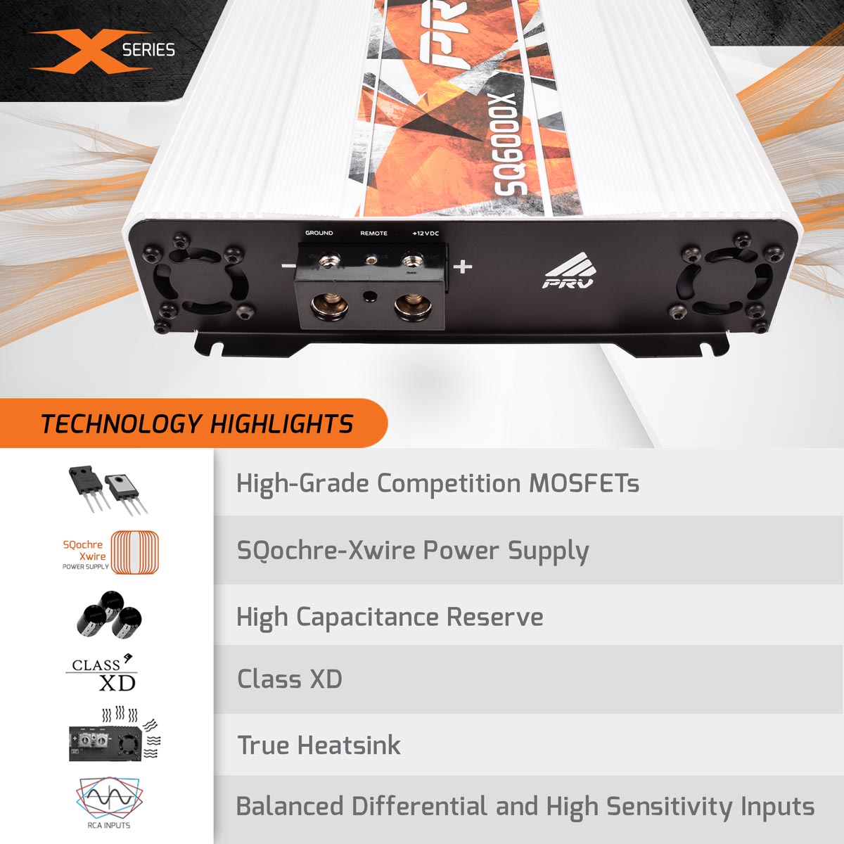 PRV Audio SQ6000X 15th Anniversary Edition Full Range Amplifier 6000 Watts