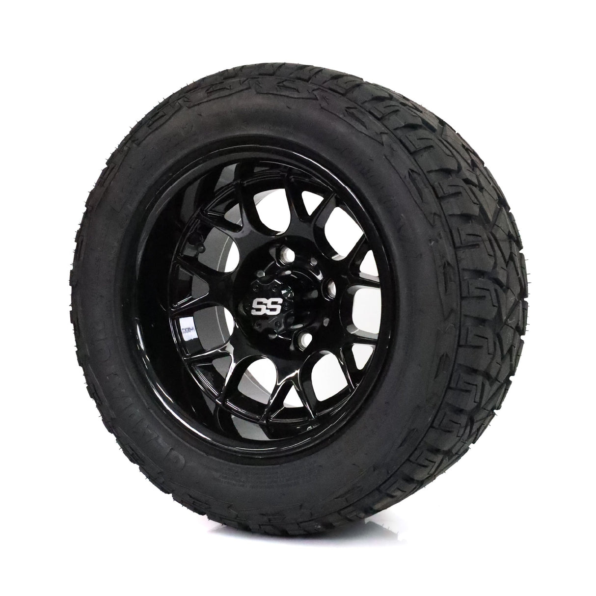 SS Wheels Alpha 12x7 Gloss Black & X Comp X/T Tire Package