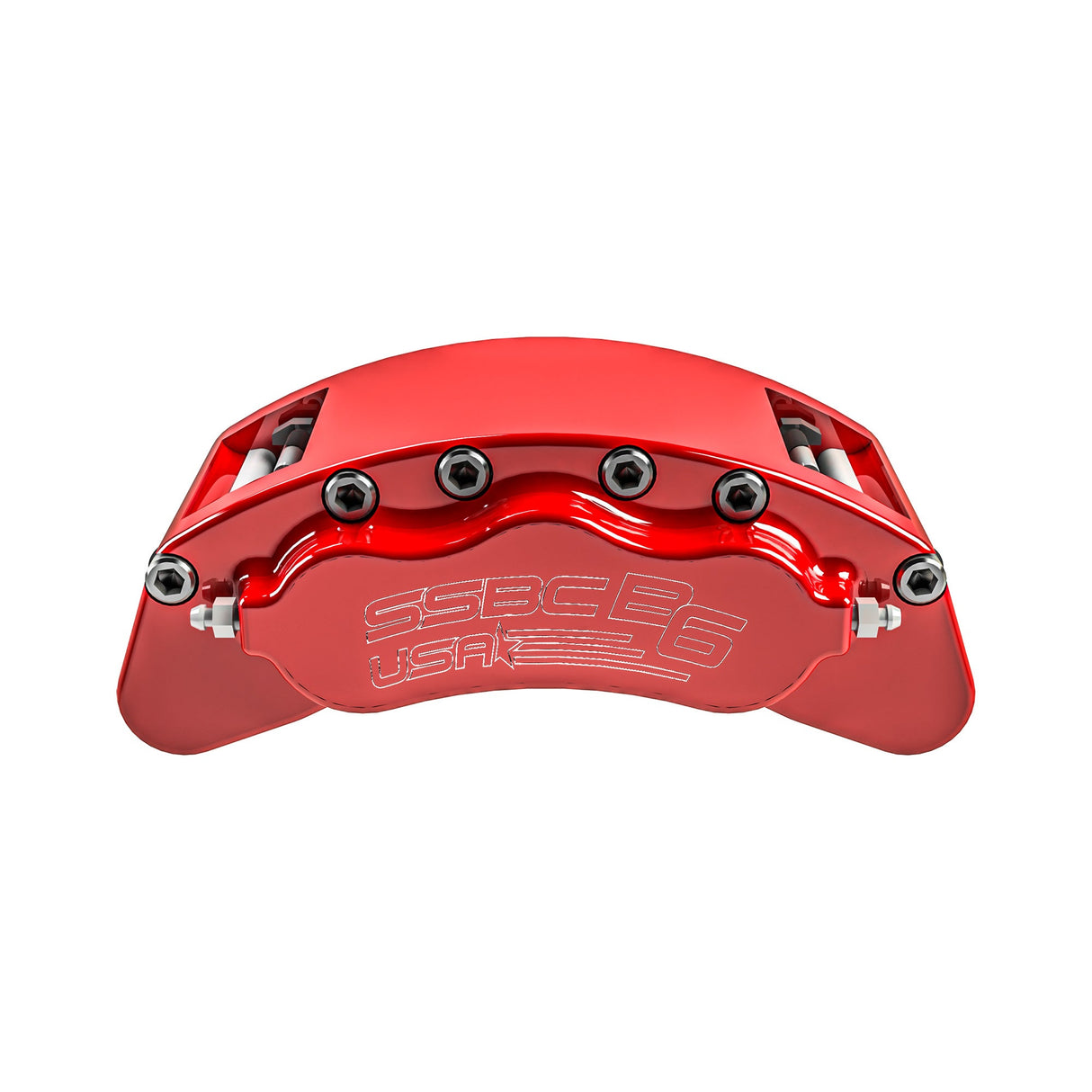 American Made B6-Brawler Direct Fit Billet Aluminum Rear Caliper Upgrade Kit. Red A414-21R