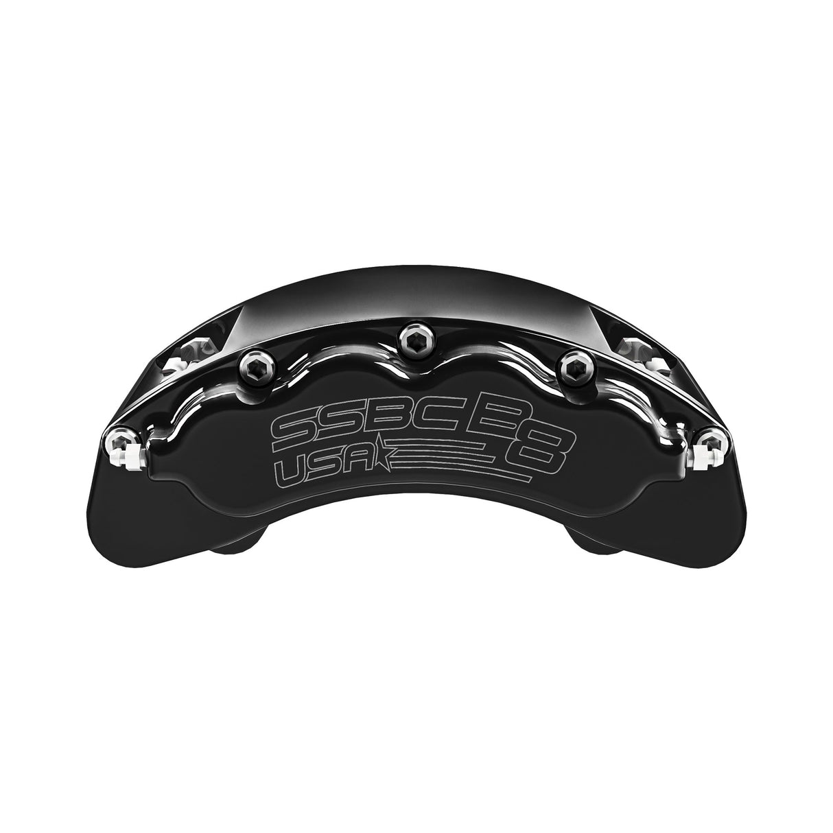 American Made B8-Brawler 8 Piston Direct Fit Front Caliper Disc Brake Kit W/DS Rotors. Black A414-20BLK-DS