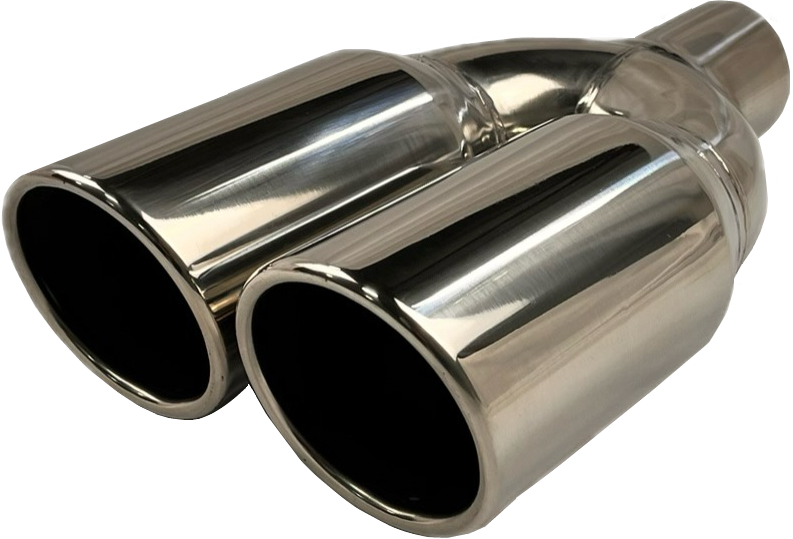 Rolled Round Slant | Dual Exit Tips Mel's Mfg.