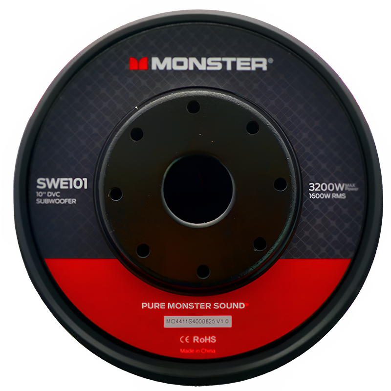 Monster SWE101 10″ 1600W RMS Subwoofer DVC 4-Ohm Monster Audio