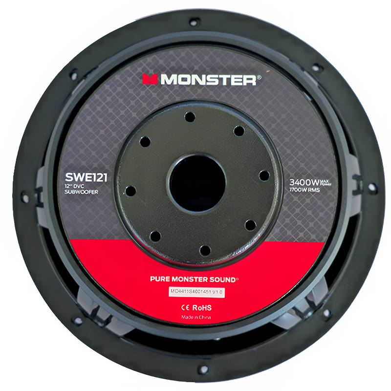 Monster SWE121 12″ 1700W RMS Subwoofer DVC 4-Ohm Monster Audio