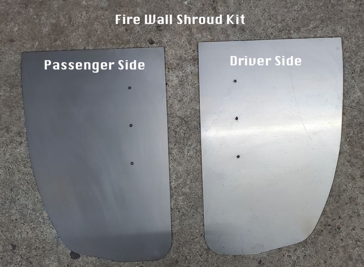 2007-2013 Silverado Sierra Firewall, Front Tubs, Hood Strut Kit, Firewall Shrouds, Relocation Combo Kit
