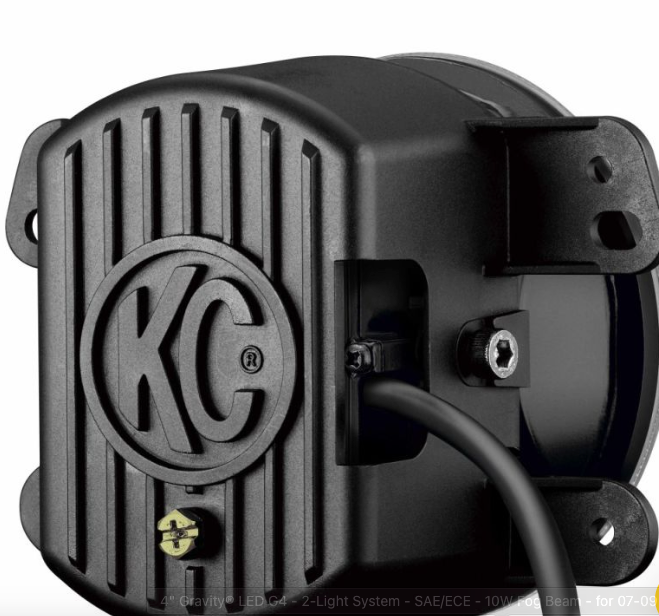 4" Gravity® LED G4- 2 Light System- SAE/ECE- 10W Fog Beam | '07-'09 JK Wrangler