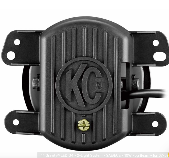 4" Gravity® LED G4- 2 Light System- SAE/ECE- 10W Fog Beam | '07-'09 JK Wrangler