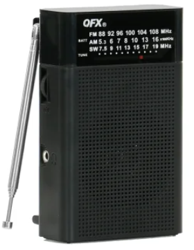 QFX® 3-Band AM/FM/Shortwave Radio – Portable Analog Tuner QFX