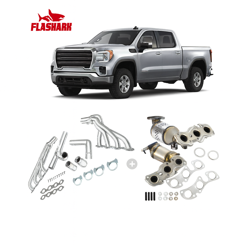 Long Tube Headers For 2014-2017 Chevy Silverado 1500/Tahoe GMC Sierra 1500/Yukon Cadillac Escalade 5.3L 6.2L V8 | 2WD 4WD Flashark