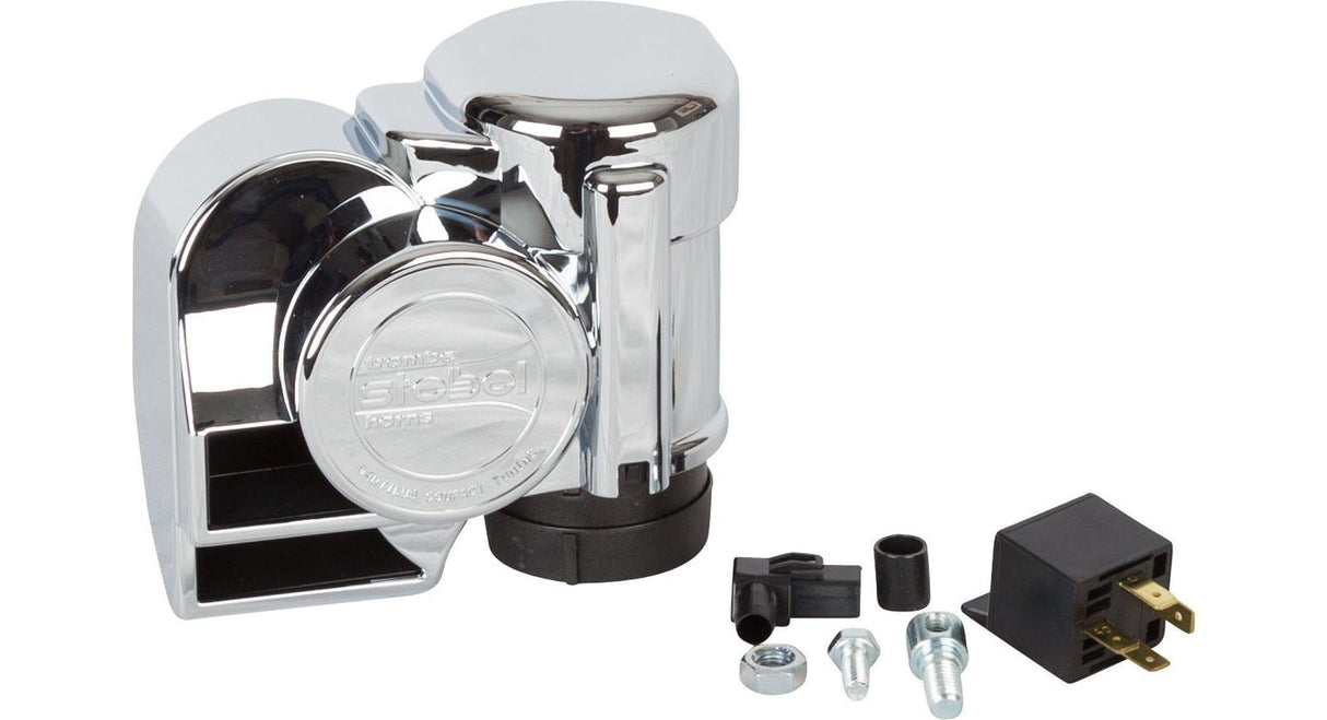Stebel Chrome Nautilus Compact Tuning Electric Air Horn Stebel