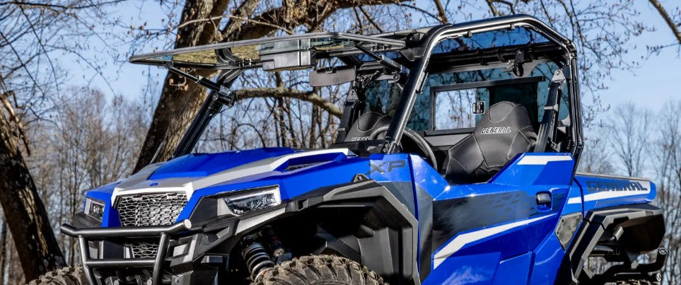 Polaris General 1000 MaxDrive Power Flip Glass Windshield