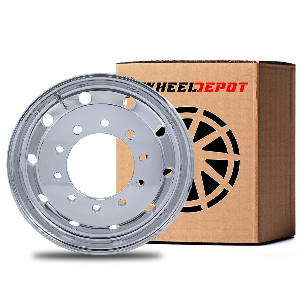 22.5x9 Truck Wheels Flat Face 2pcs Forged Aluminum Rims $350 each BULK PRICE Polished Front Hub Pilot