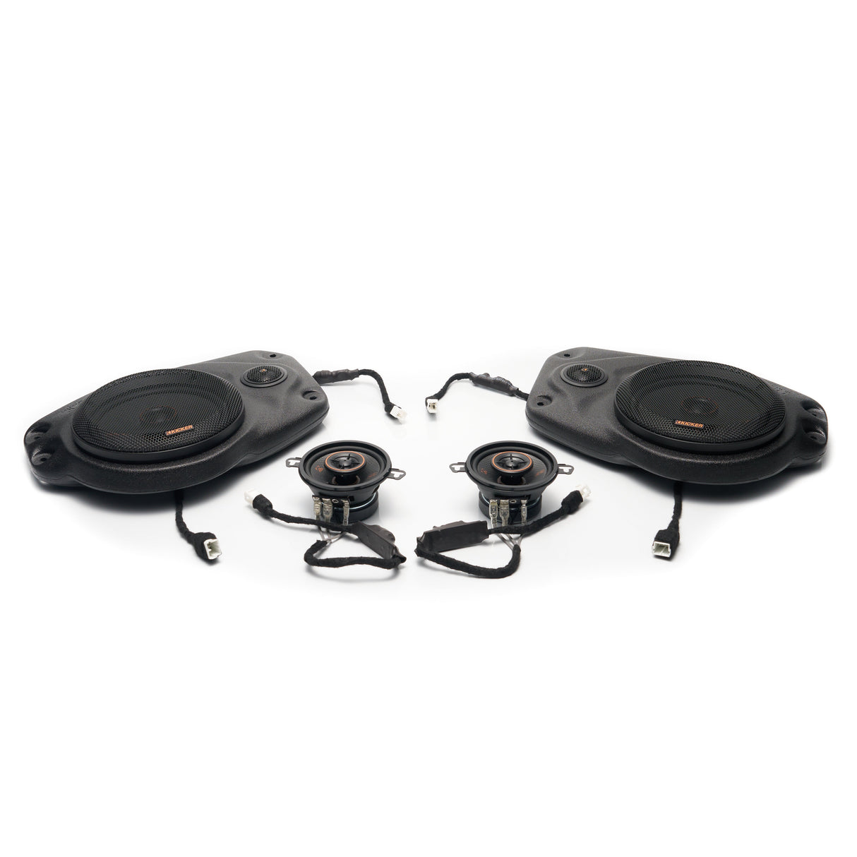 Kicker KS Plug & Play Speaker Bundle Upgrade (Factory Amplified) | '18-'23 JL/ '20-'23 JT