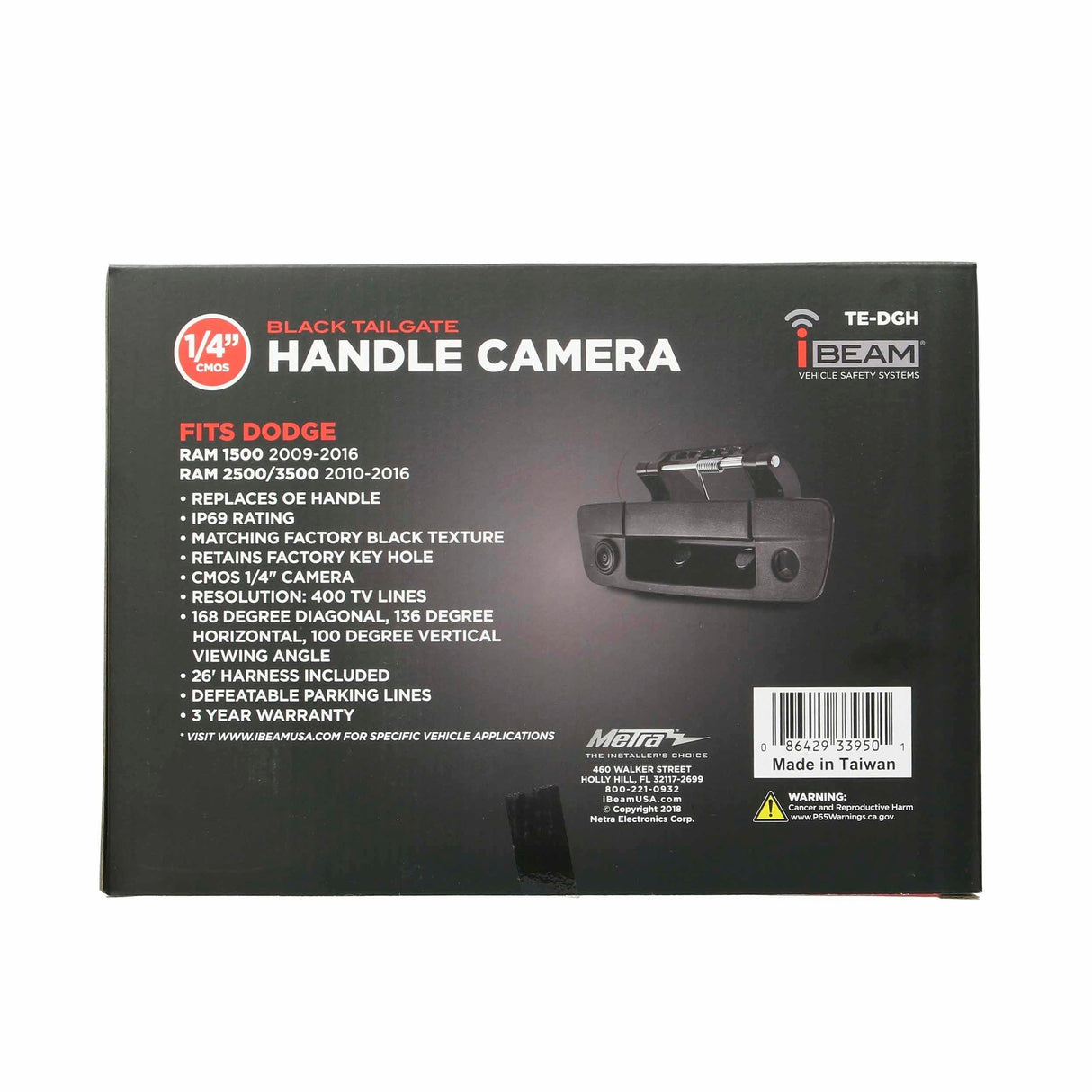 iBEAM TE-DGH Ram Factory Replacement Tailgate Handle Camera iBEAM