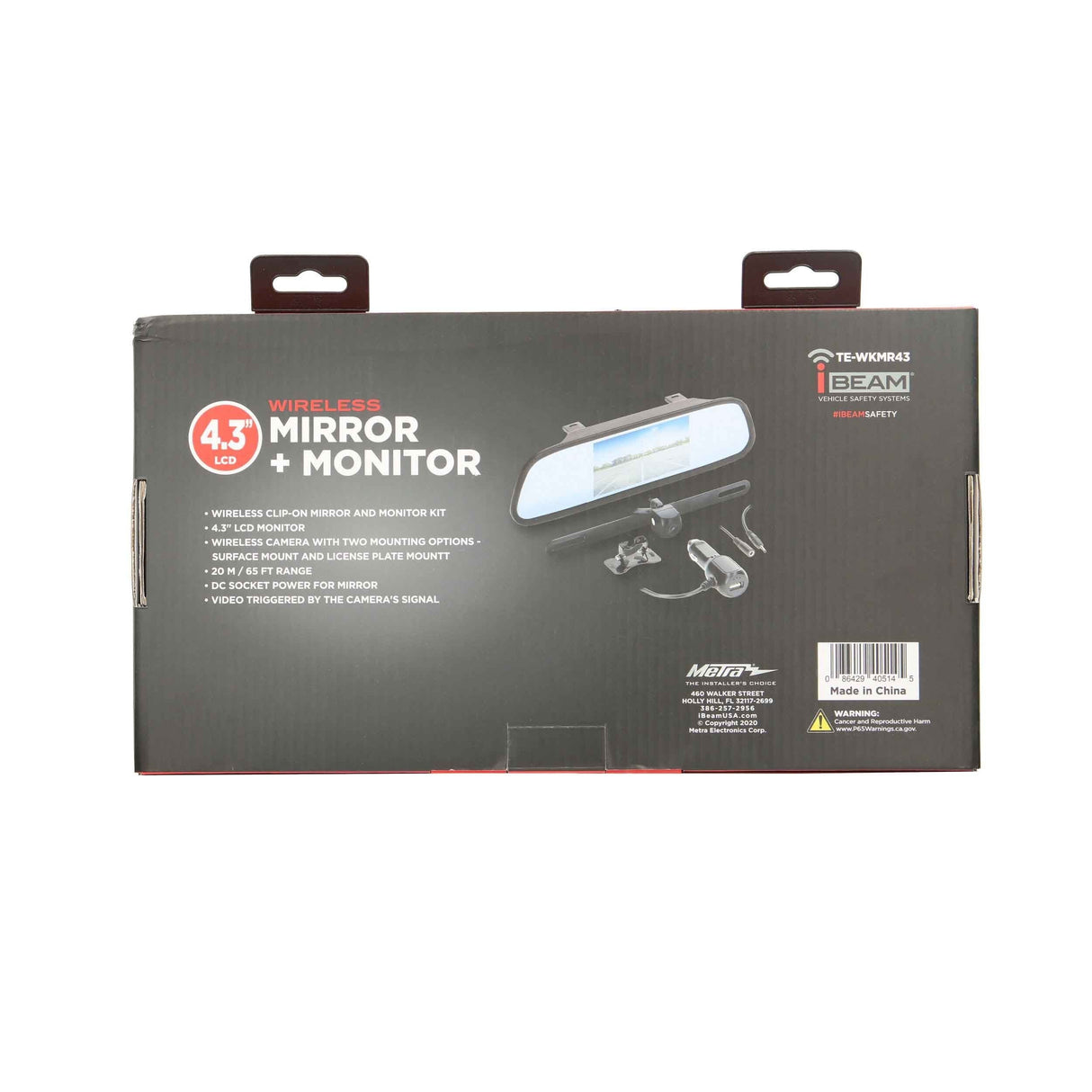 iBEAM TE-WKMR43 Wireless 4.3 Inch Mirror/Monitor and Camera iBEAM