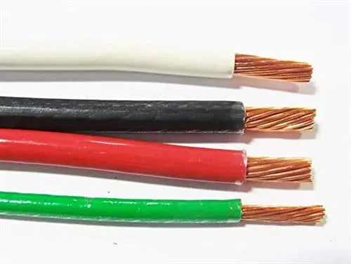 25' EA THHN THWN 6 AWG GAUGE BLACK WHITE RED COPPER WIRE + 25' 10 AWG GREEN AC/DC WIRE AND SUPPLY