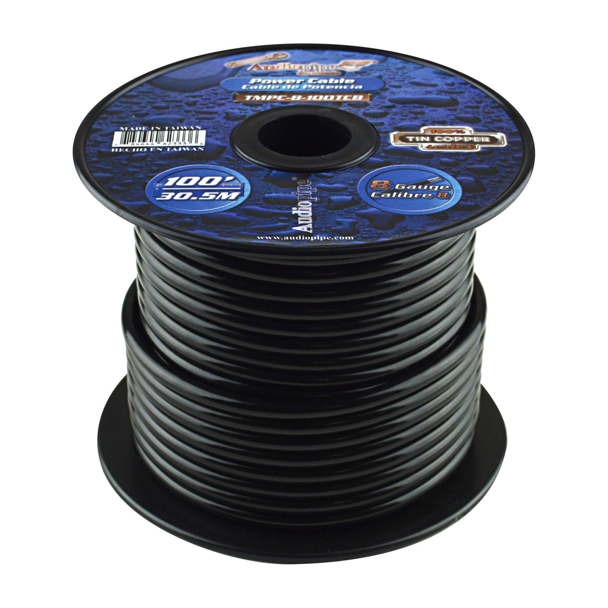 Marine 8 Gauge Power Cable (TMPC-8-100TCB) Audiopipe