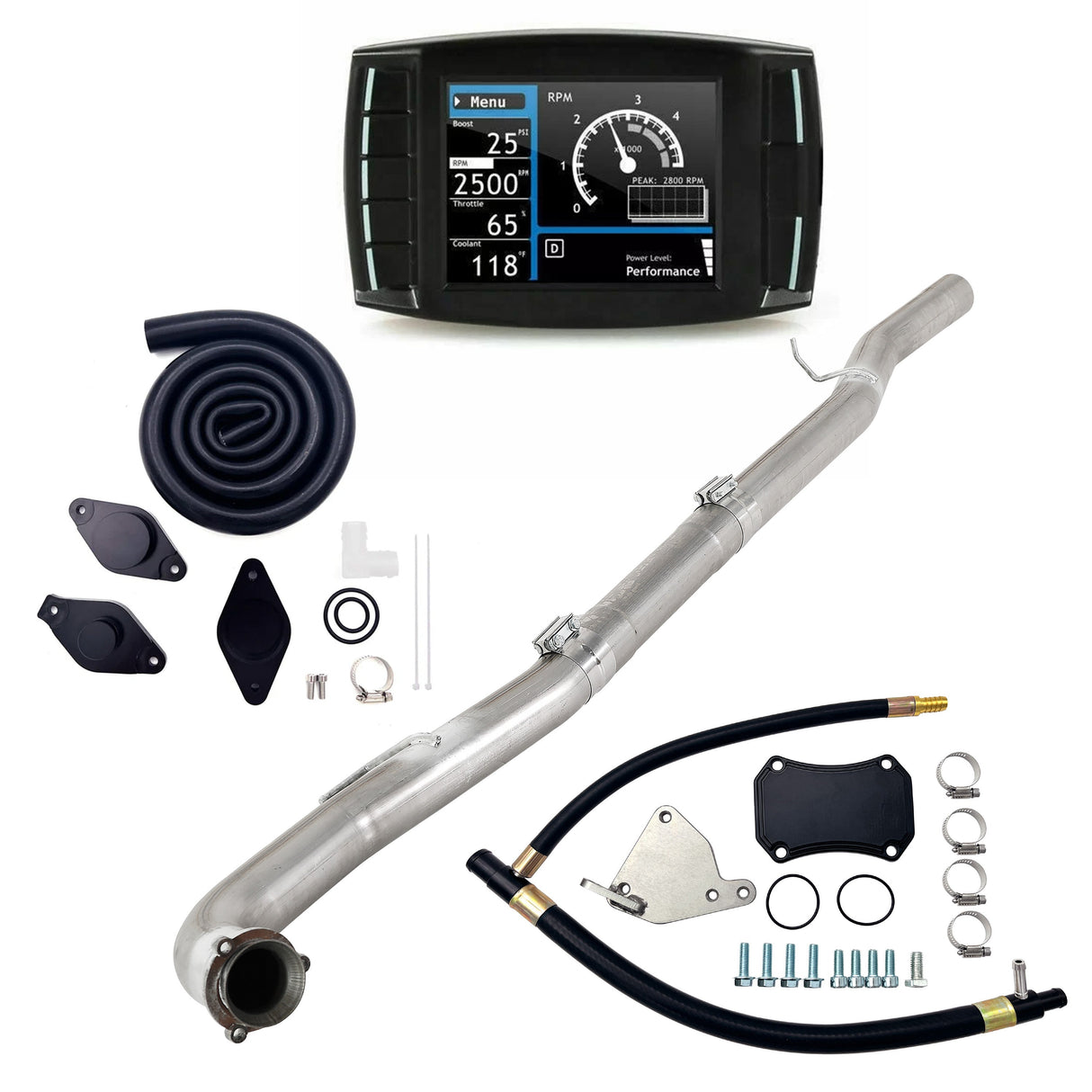 4" DPF/DEF/EGR/CCV Delete 2015.5-2016 6.6L LML Duramax All-in-One Kit TruckTok