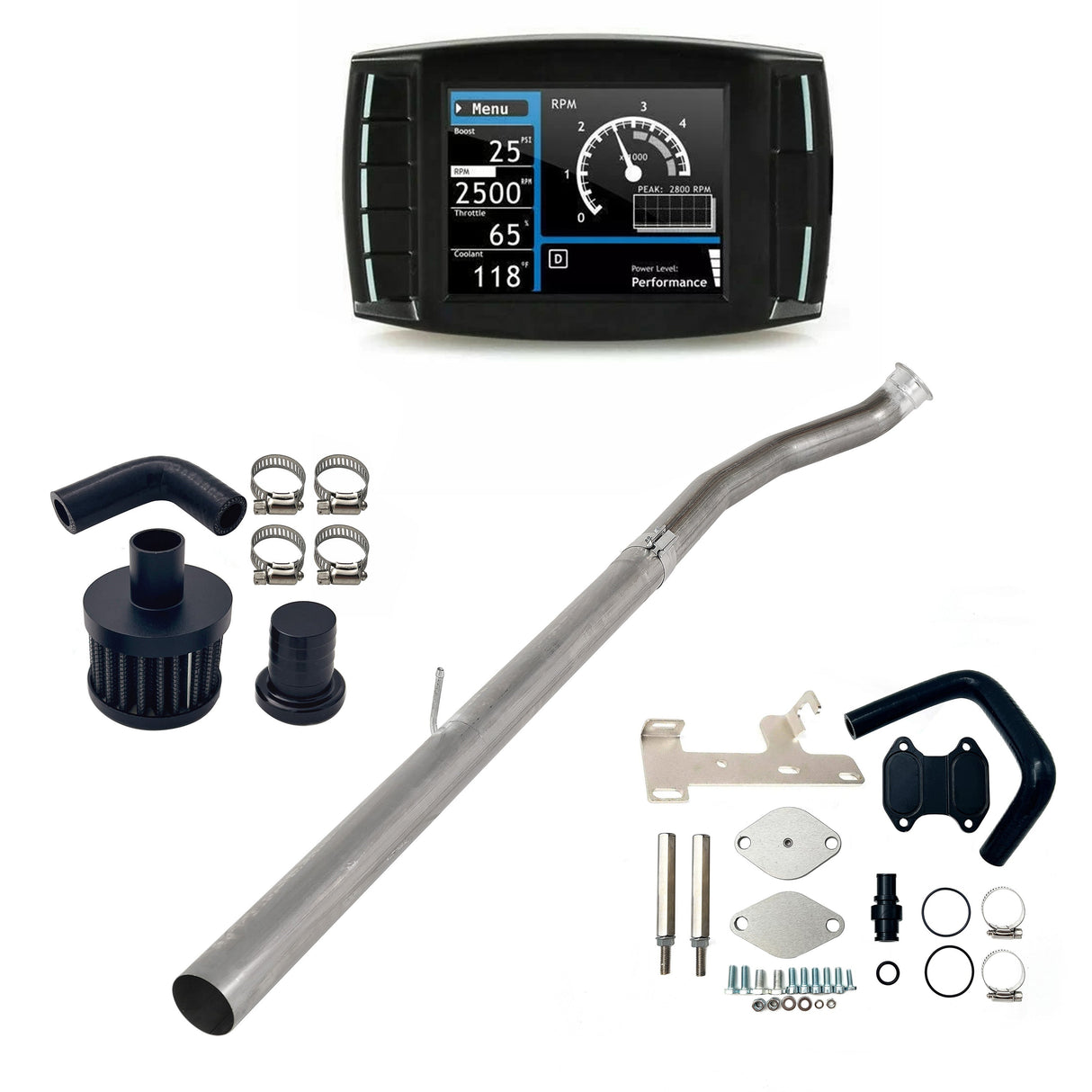 2010-2012 6.7L Ram Cummins 4" DPF/DEF/EGR/CCV Delete All-in-One Kit TruckTok