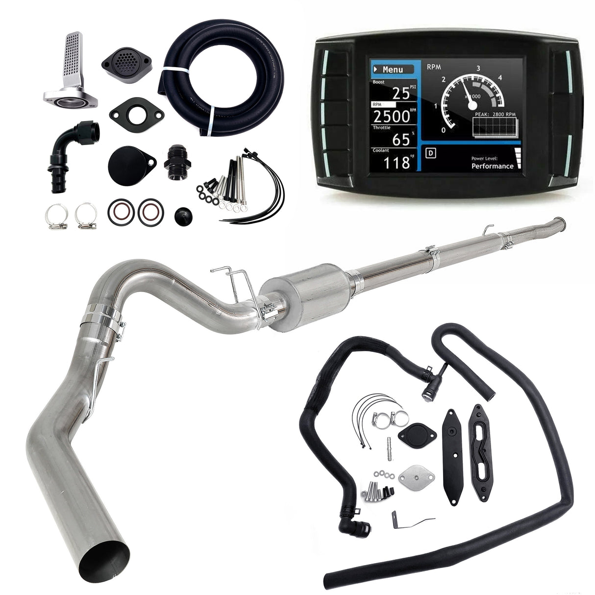 5" DPF/EGR/DEF/CCV Delete 2011-2019 6.7L Ford Powerstroke All-in-One Kit TruckTok