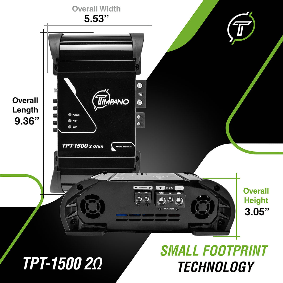 TPT-1500 2 Ohm Amplifier Timpano Audio