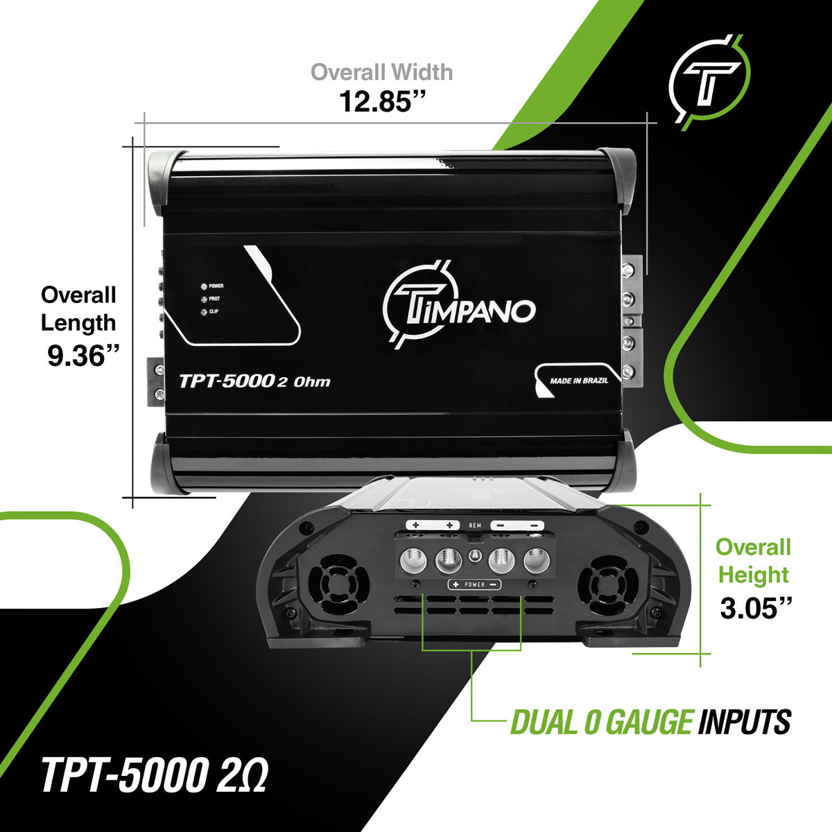 TPT-5000 2 Ohm Amplifier Timpano Audio