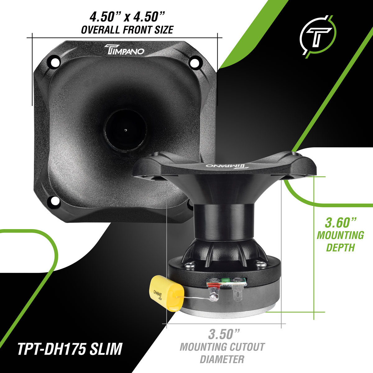 TPT-DH175 SLIM Driver + Horn Combo Timpano Audio