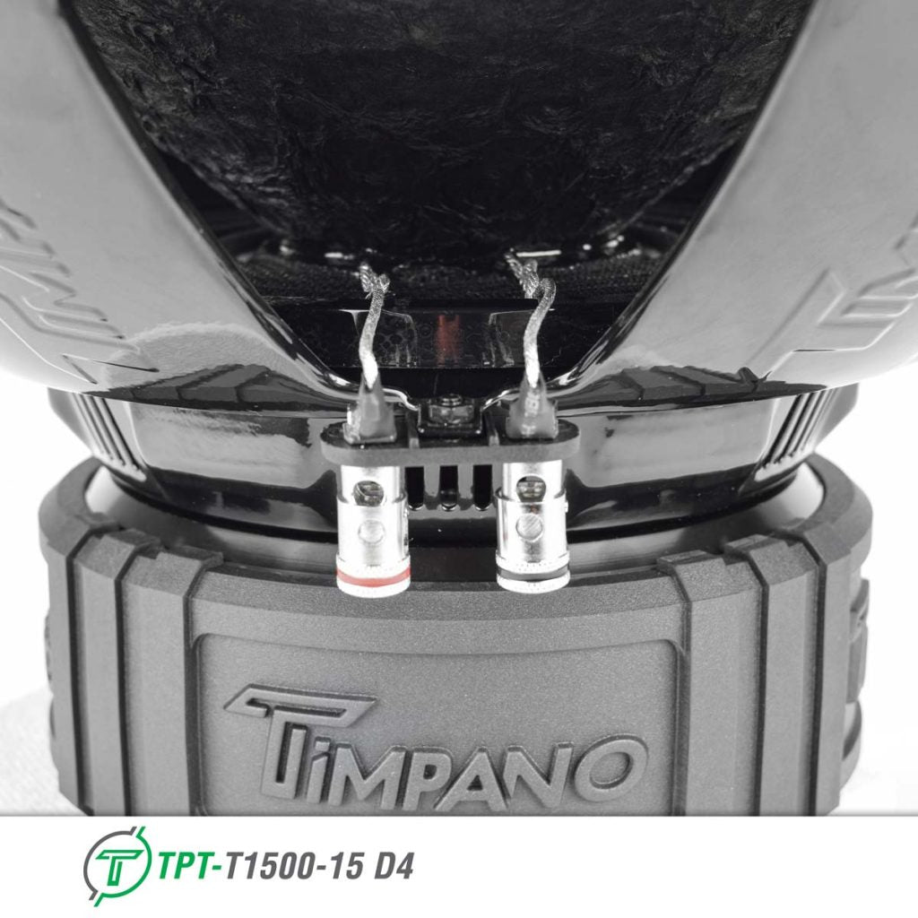 TPT-T1500-15 D4 | Timpano 15″ Car Audio Subwoofer 1600 Watts Dual 4 Ohm Timpano