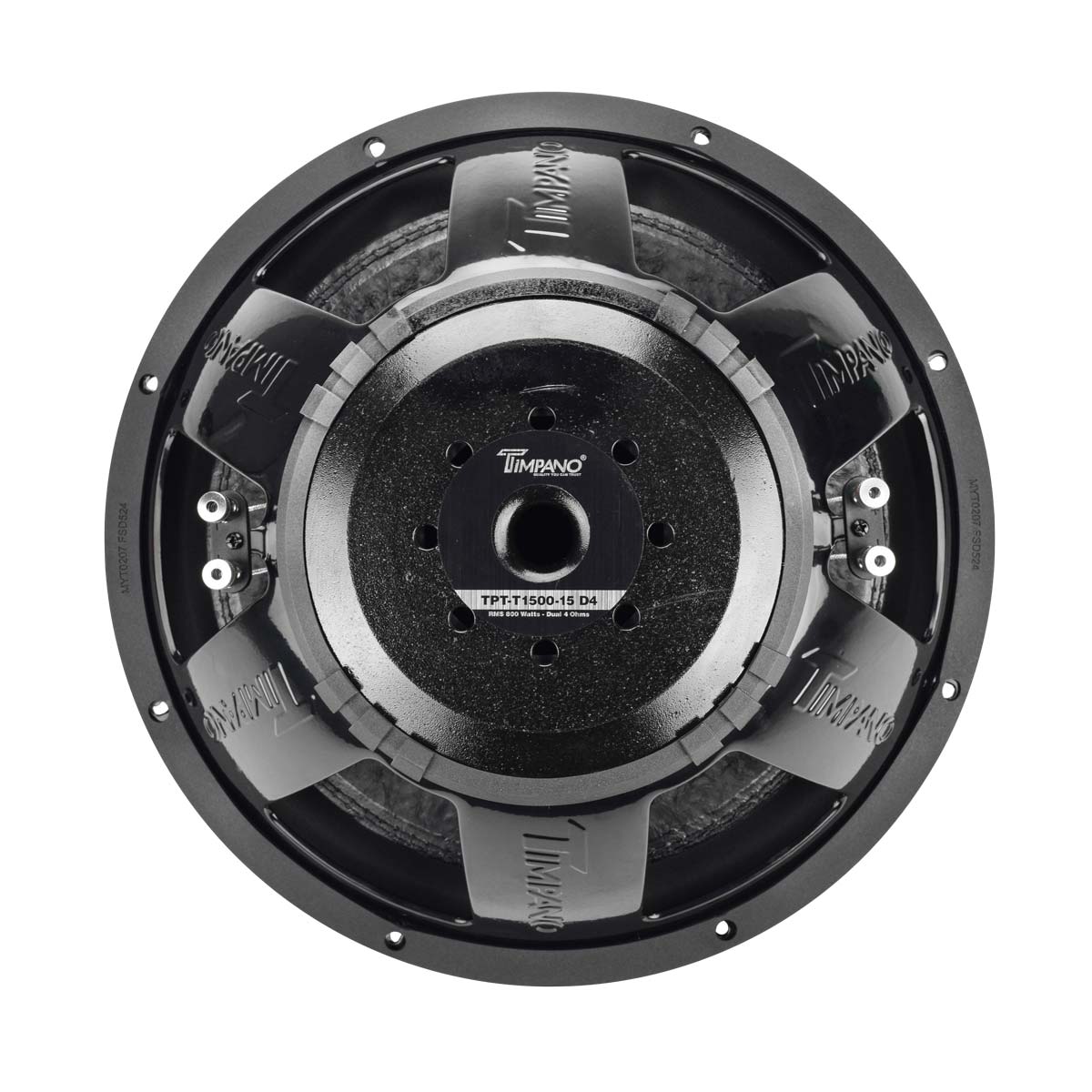 TPT-T1500-15 D4 | Timpano 15″ Car Audio Subwoofer 1600 Watts Dual 4 Ohm Timpano