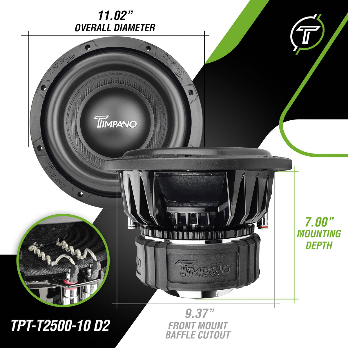 TPT-T2500-10 D2 Subwoofer Timpano Audio