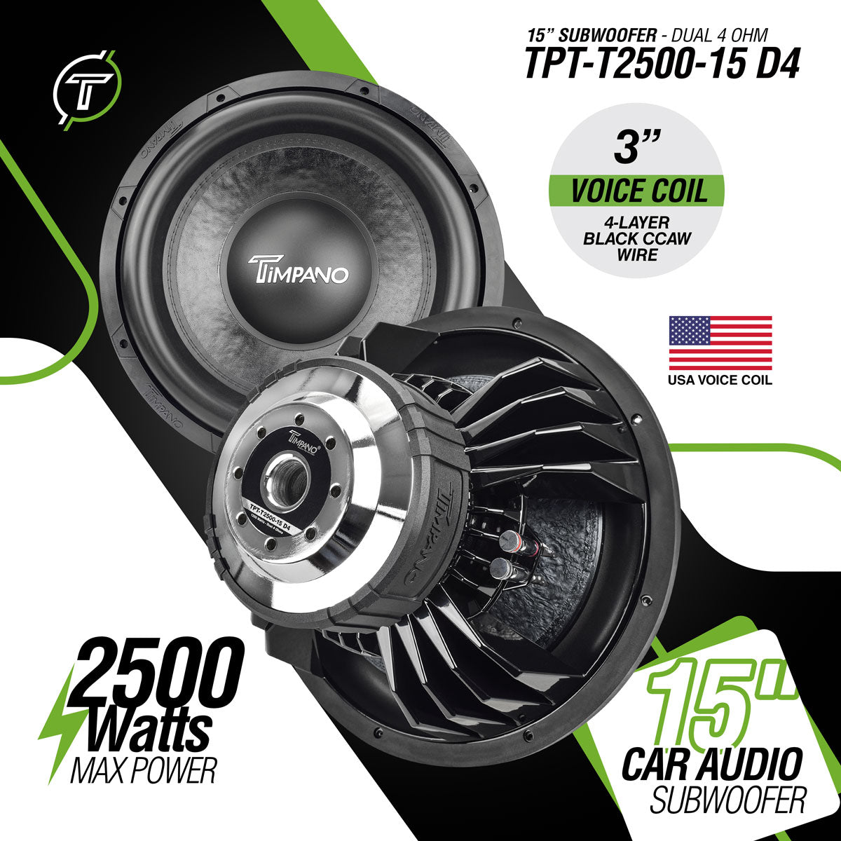 TPT-T2500-15 D4 Subwoofer Timpano Audio