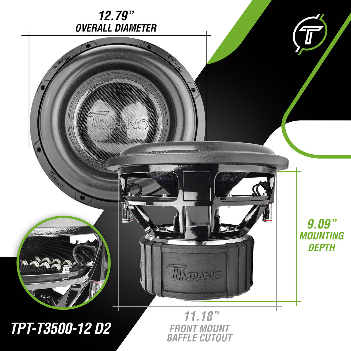 TPT-T3500-12 D2 Subwoofer Timpano Audio