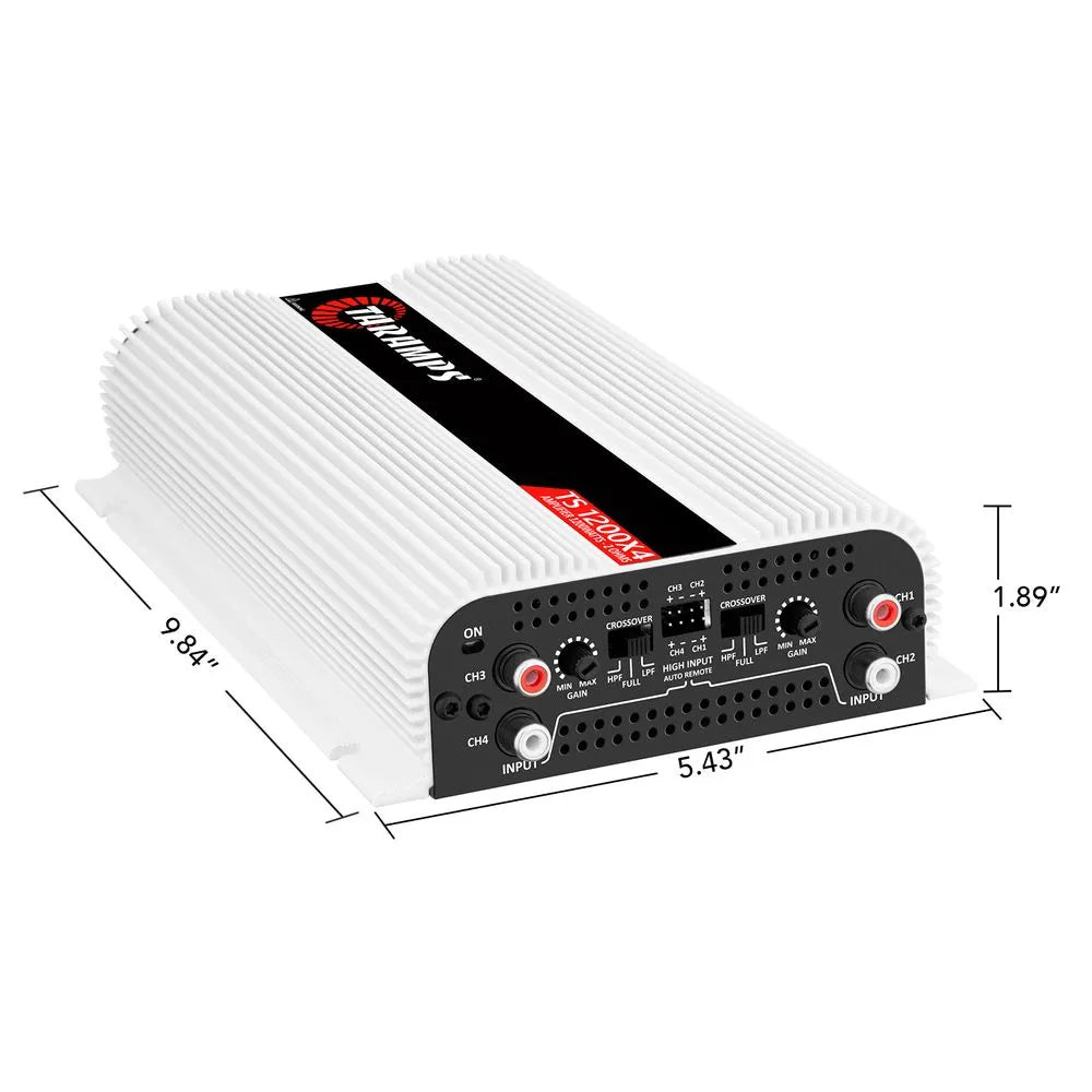 Taramps TS1200X4 V2 1200W RMS 4-Channel Amplifier 2-Ohm Taramps
