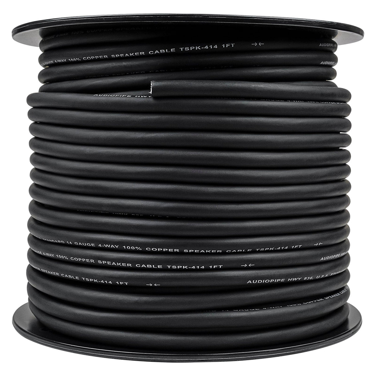 250Ft Speaker Cable, 14 AWG, 4 Conductors (TSPK-414-250) Audiopipe
