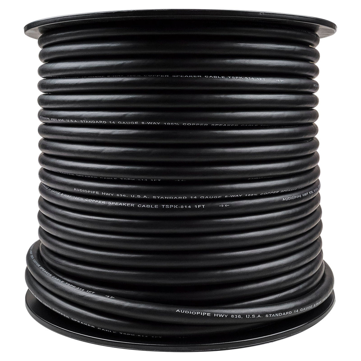250Ft Speaker Cable, 14 AWG, 8 Conductors (TSPK-814-250) Audiopipe